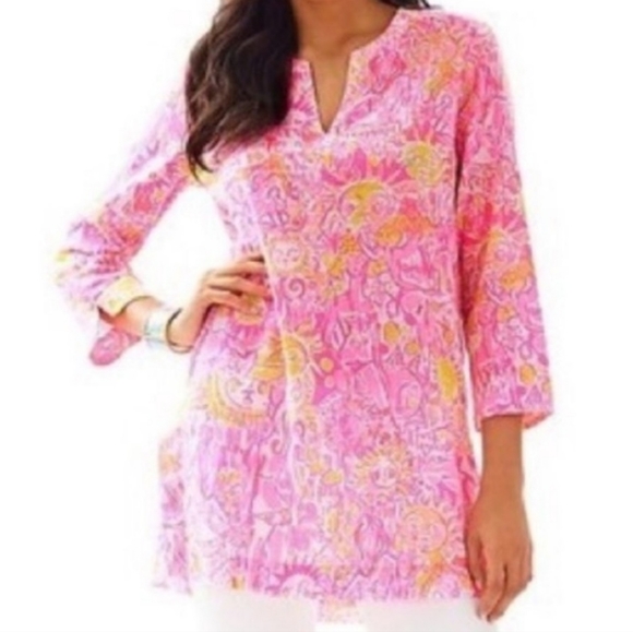 Lilly Pulitzer Marco Island Tunic Pink Pout More Kings In the Keys Small - Picture 4 of 16
